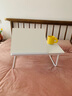 飞旺藤达 床上电脑桌书桌可调节高度角度坐地折叠书桌简易宿舍学生学习小桌板床桌简约飘窗笔记本电脑桌 珍珠白【四挡升降+杯托】55*32*25cm 实拍图