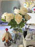 盛世泰堡仿真玫瑰花手感保湿假花仿生花装饰花束插花客厅摆件香槟玫瑰*10 实拍图