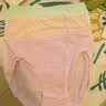 全棉时代京东专供女士内裤纯棉里档抗菌透气竖条肌理三角裤夏季薄款3条装 实拍图
