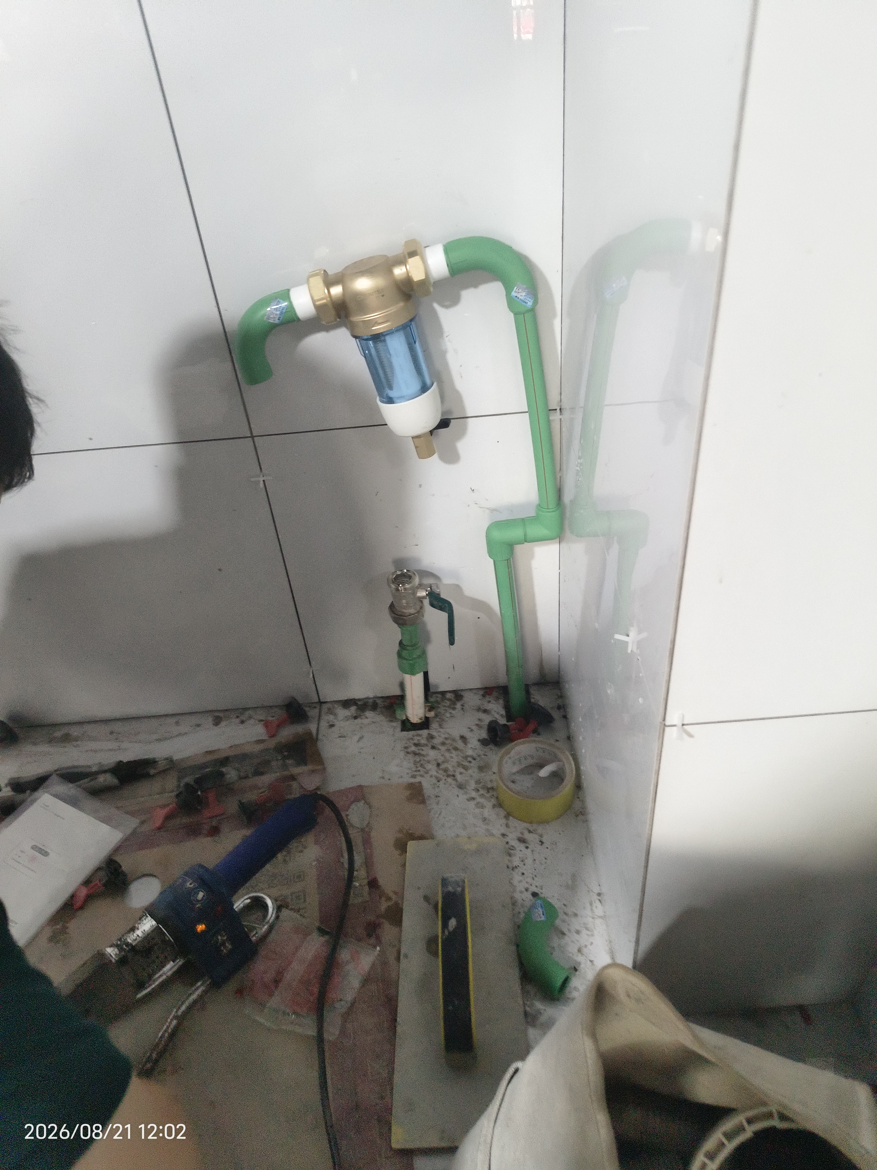 史密斯（A.O.SMITH）佳尼特前置过滤器 自来水过滤家用净水器过滤器全屋净水 半自动冲洗 防爆滤瓶 大白瓶小海星CPF-H1 实测15T大流量 40μm食品级滤网 双面魔刮冲洗 实拍图