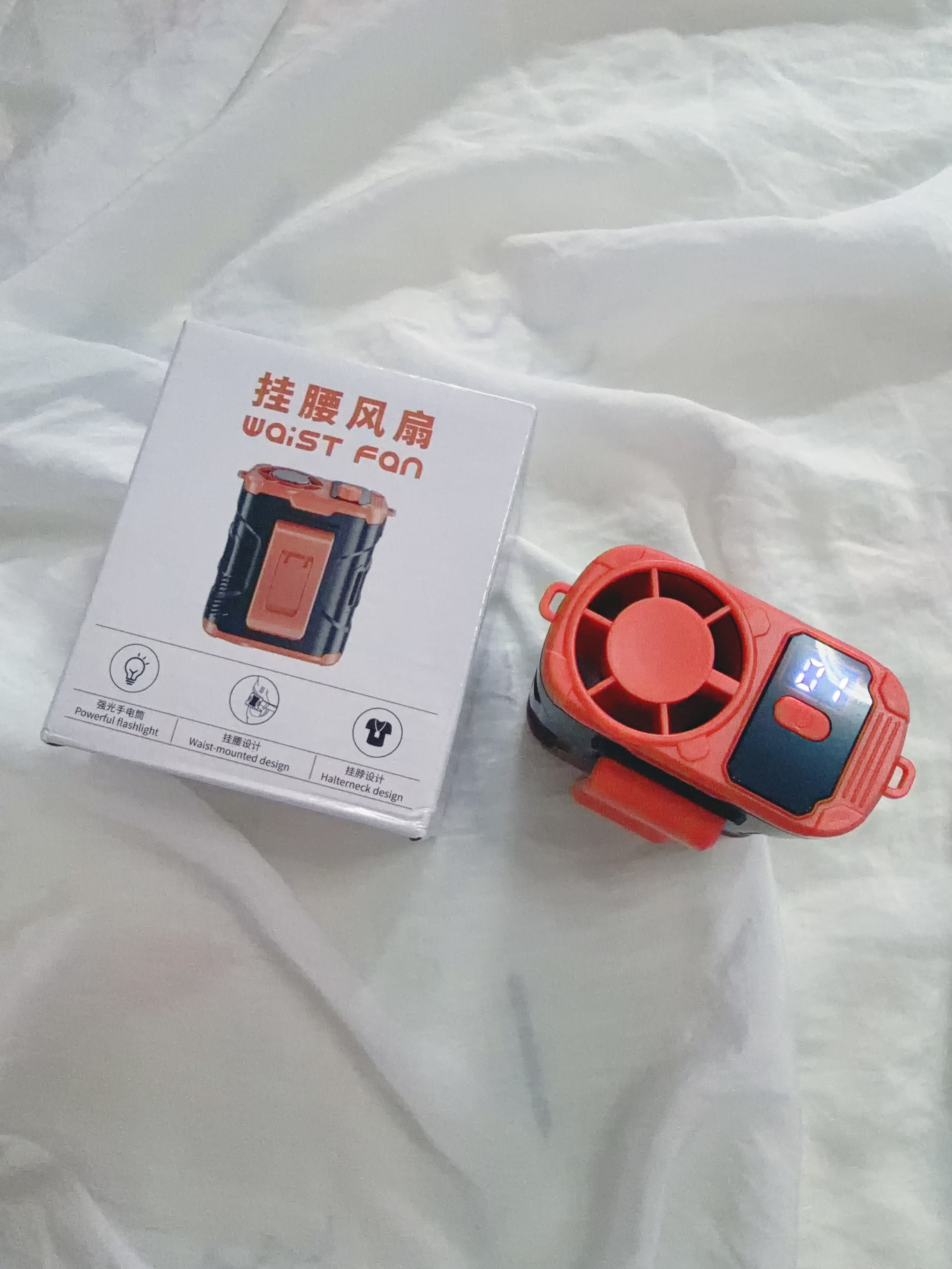 科宾斯挂腰风扇随身便携式降温神器小风扇户外工地工作超大风力超长续航充电可夹腰挂电风扇挂脖制冷空调 实拍图