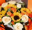 艾斯维娜鲜花速递向日葵混搭花束生日礼物全国同城配送 蓝绣球向日葵大花束 实拍图