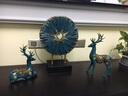 冰石美 创意麋鹿摆件现代家居客厅玄关电视柜酒柜工艺品乔迁新居礼物 情侣鹿蓝色三件套 实拍图