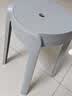 树浩家用塑料加厚凳子可叠放餐椅网红风车餐桌椅子现代简约餐厅书桌用 L.HF升级加强PP材料29cm面-灰色 实拍图