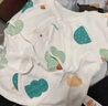贝瑞加（Babyprints）婴儿半背衣2件装新生儿衣服纯棉长袖上衣初生宝宝四季内衣 绿59 实拍图
