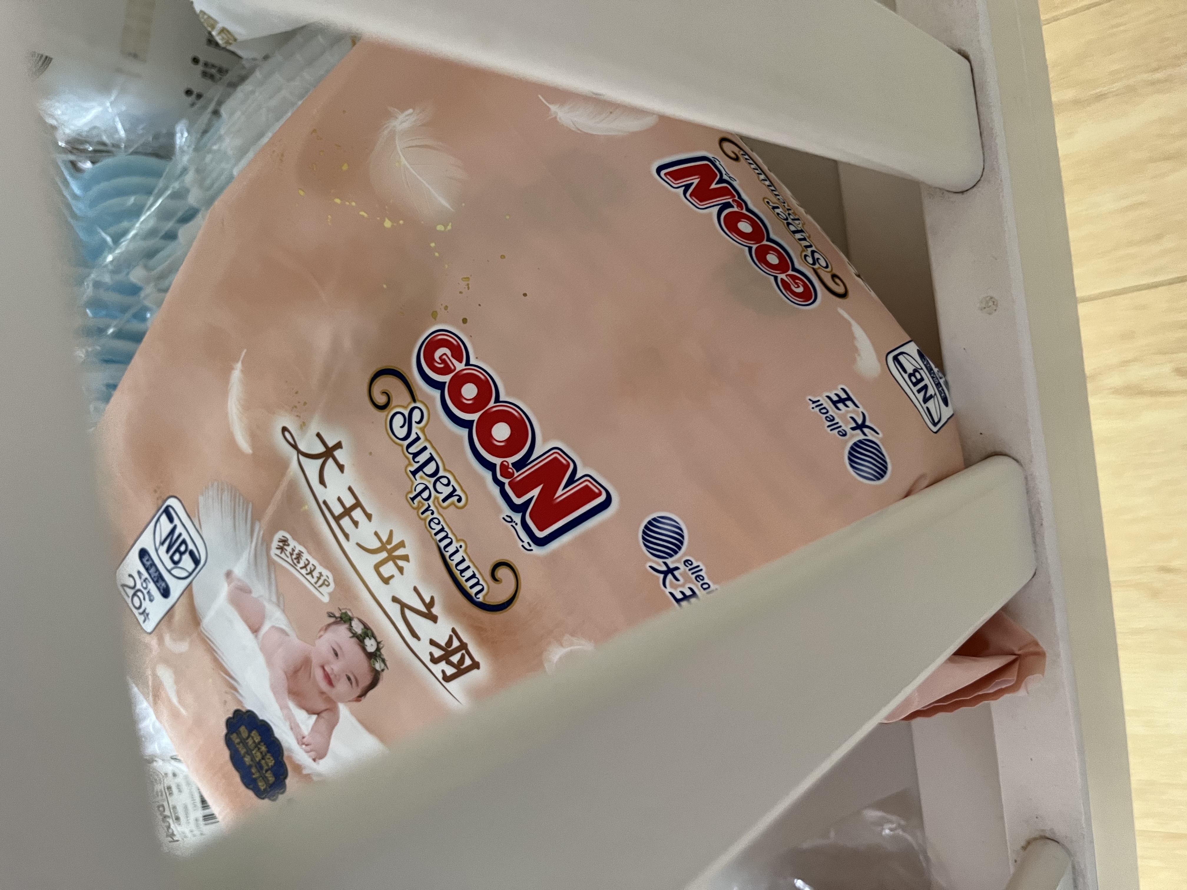 大王光之羽纸尿裤 NB26片(≤5kg)尿不湿超薄透气 MINI装 实拍图