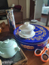 韵化羊脂玉瓷陶瓷盖碗单个悬停敬茶杯青花功夫茶具盖子悬浮泡茶碗试用 羊脂玉-水墨江山-悬停三才盖碗 实拍图