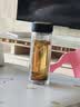 明霞玻璃杯双层大容量水杯便携车载男女商务茶水分离泡茶杯子550ml黑 实拍图