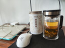 希诺双层玻璃杯带把手高档泡茶杯子男办公室水杯七夕节日礼物XN-9005 实拍图