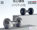 Keep哑铃男女健身家用彩色浸塑环保手铃亚铃肌肉训练墨灰色5kg*2 实拍图