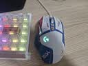 罗技（G） G502 HERO主宰者 有线鼠标 游戏鼠标  g502hero  可配重HERO引擎 礼盒送男友 RGB炫彩灯光 G502H（蓝白贴纸） 实拍图
