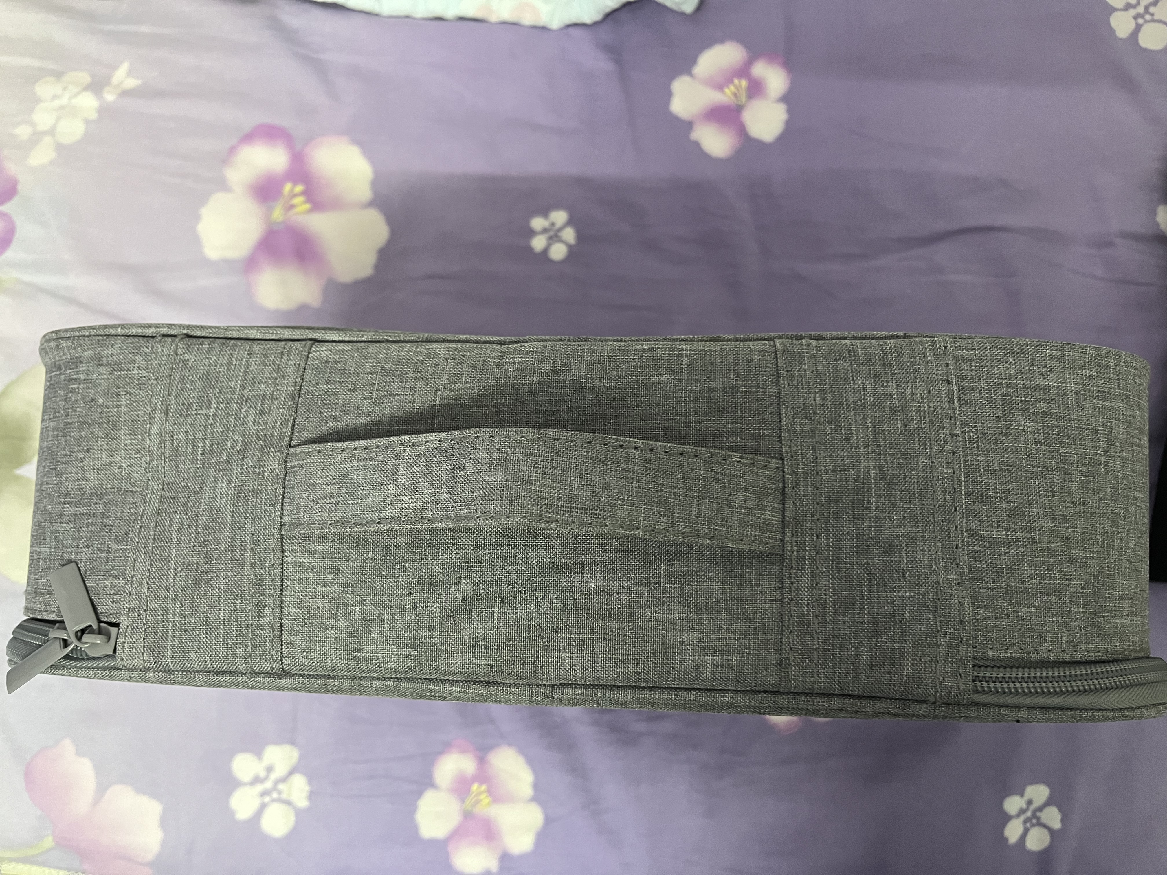 得力(deli)防水防尘证件收纳包 家用大容量多功能文件袋文件包事务包收纳箱内置PP隔板 三层 灰色   实拍图