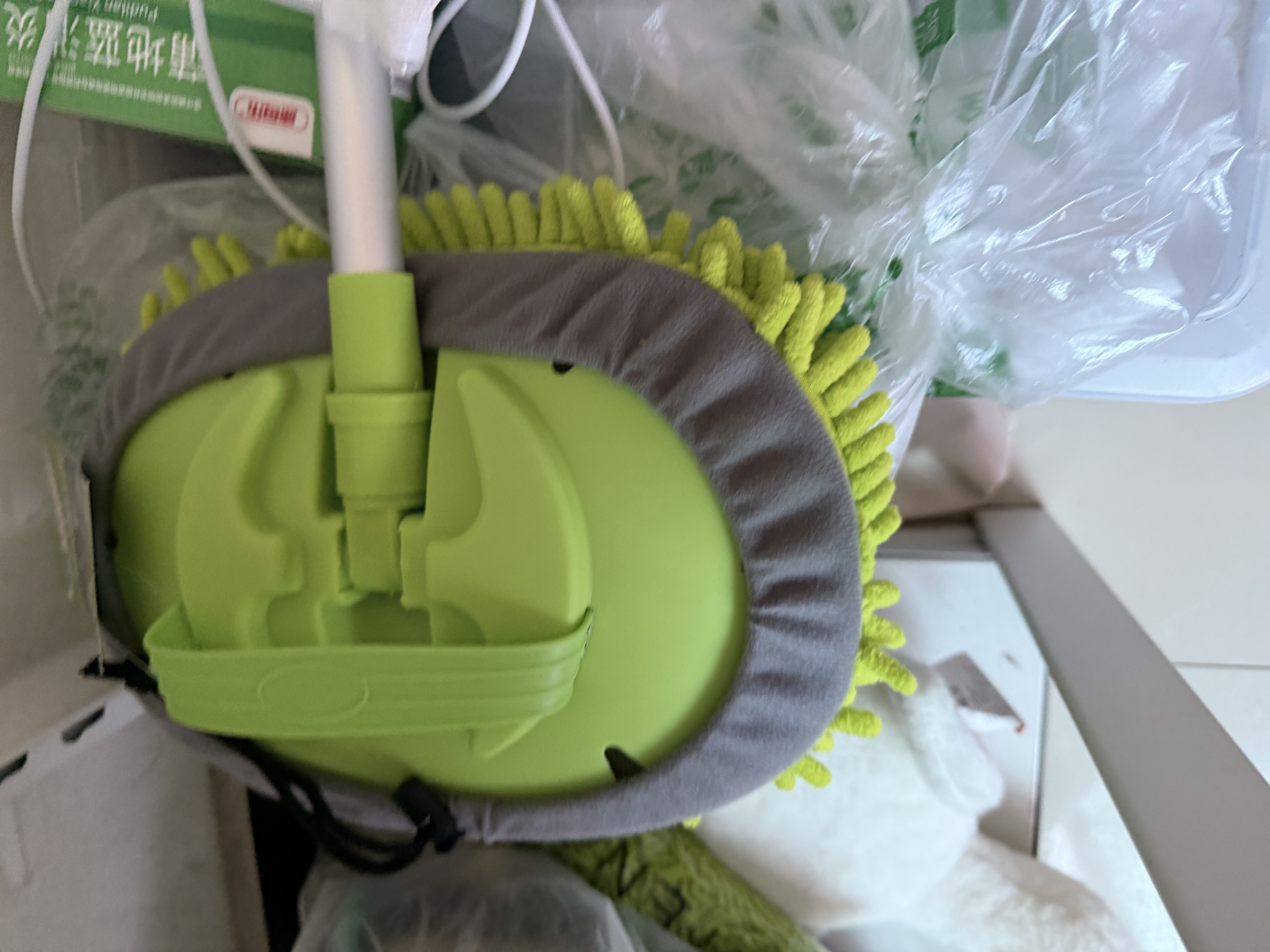 卡饰社（CarSetCity）洗车拖把 汽车掸子擦车拖把刷车刷子洗车除尘工具可伸缩洗车刷-绿 实拍图