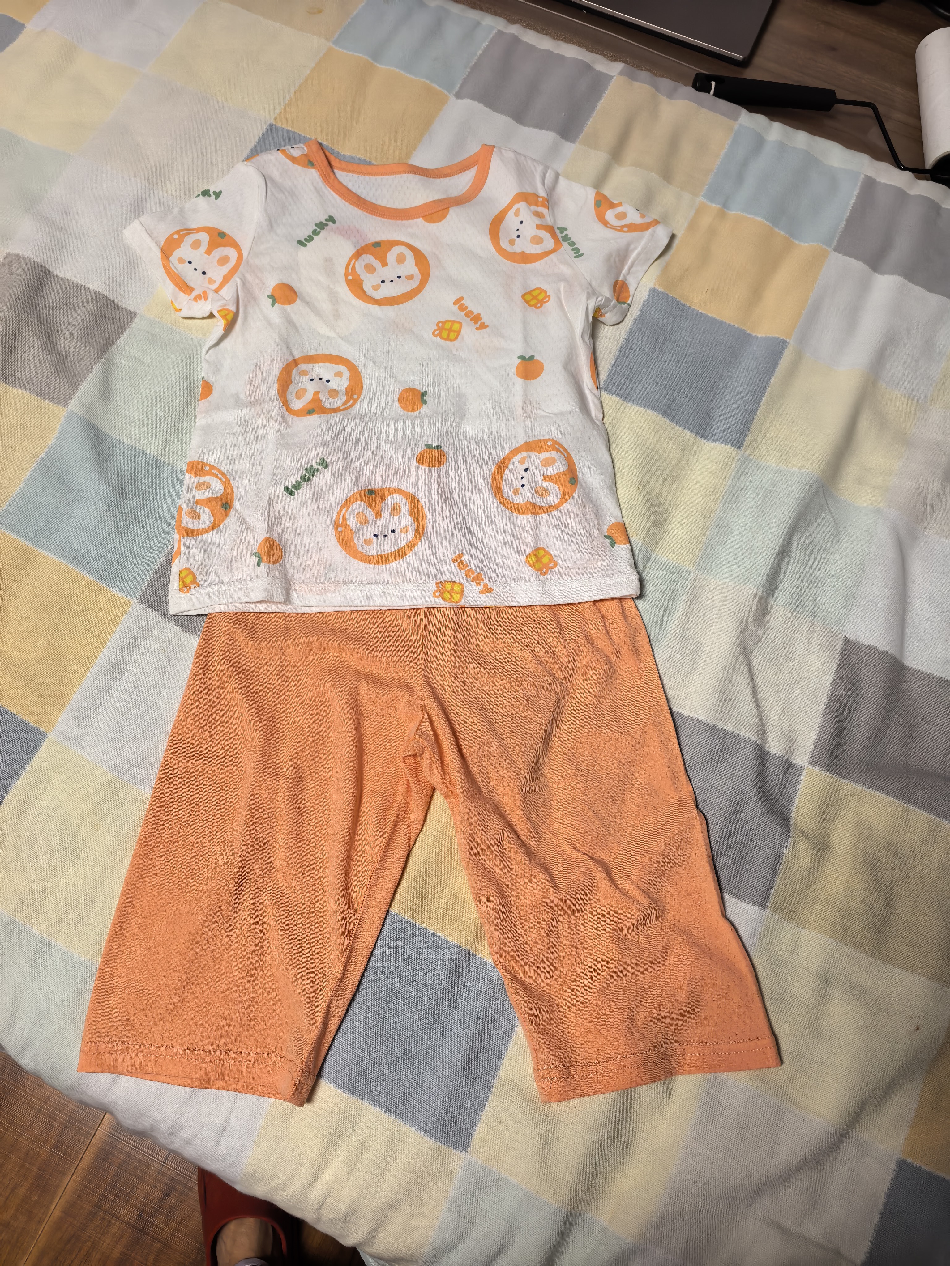 红豆儿童睡衣纯棉夏季薄款空调服男女童短袖套装中大童家居服3318 110 实拍图