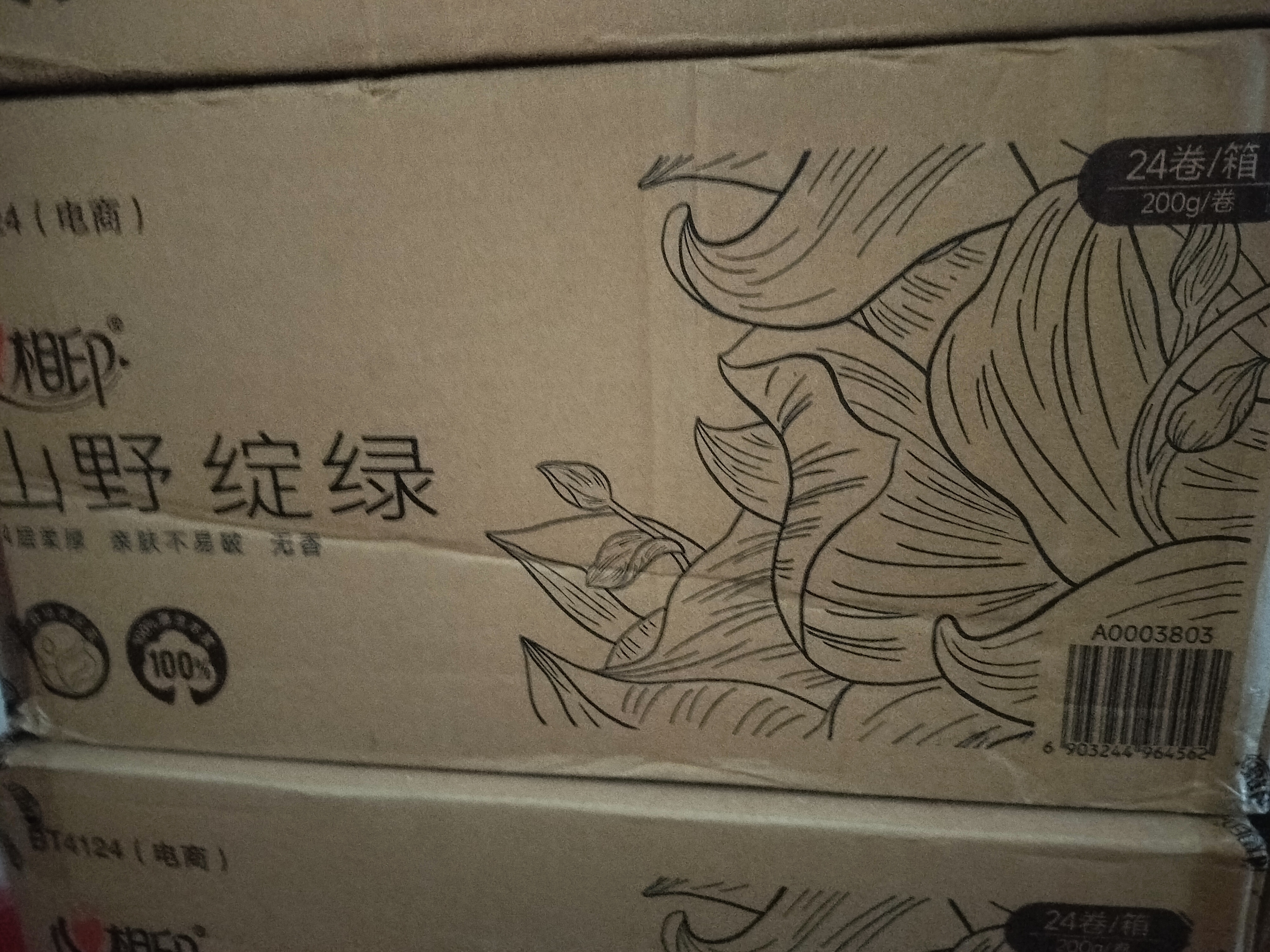 心相印有芯卷纸 向野而生4层200g*24卷 卫生纸巾 卷筒纸 厕纸 整箱销售 实拍图