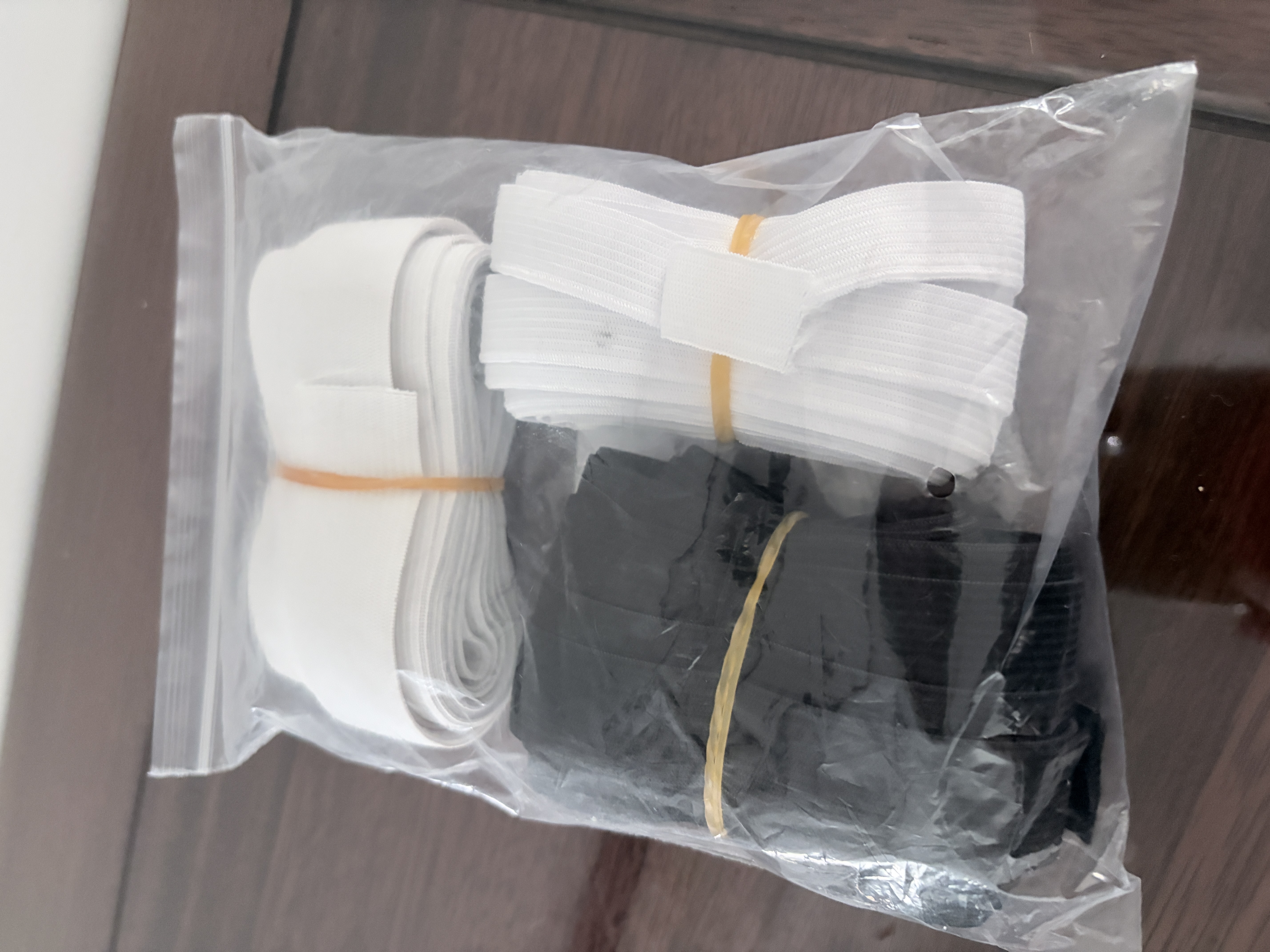 欣沁松紧带加宽高弹力松紧绳针织裤内裤腰绑带橡皮筋弹力带黑白共15米 实拍图