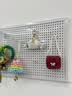 小匠材洞洞板墙上置物架免打孔宿舍客厅墙面五金工具展示收纳架40*60白 实拍图