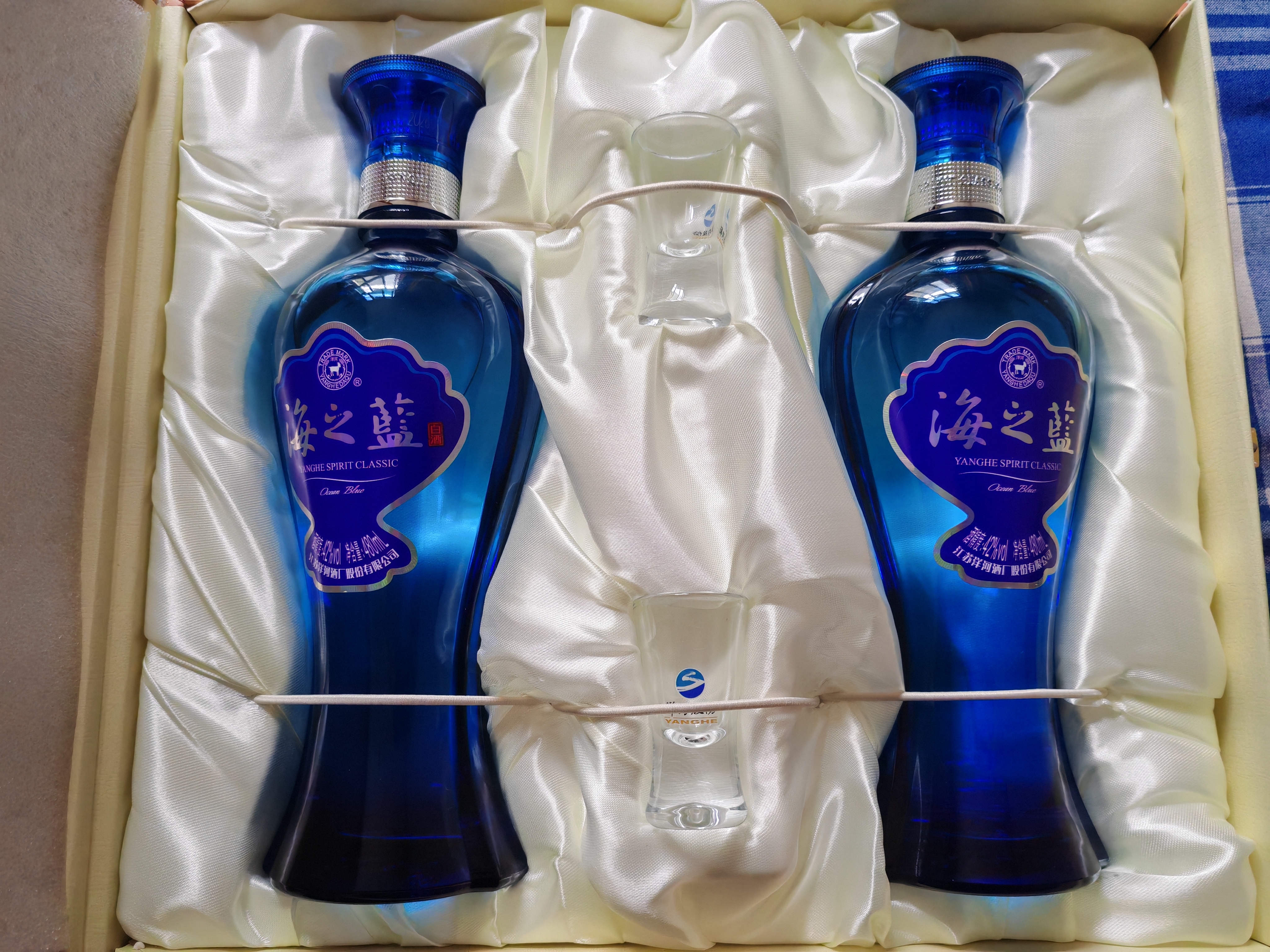 洋河海之蓝 42度 480ml 双瓶装 (新老版本随机发（2018版） 实拍图