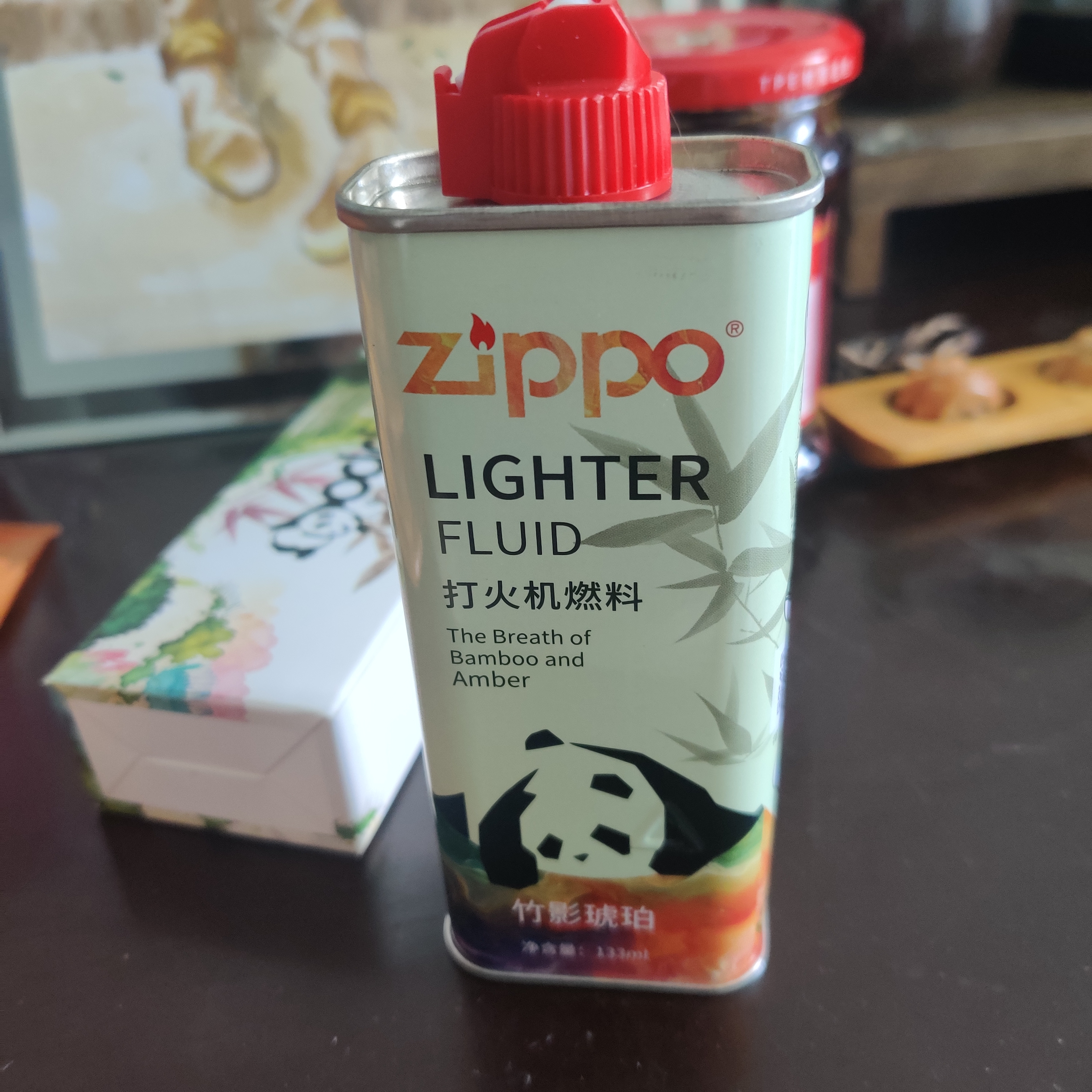 ZIPPOzippo煤油套装 之宝配件打火机油 zp煤油火石棉芯套装 竹影琥珀-香氛熊猫油133ML 实拍图
