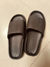 卡帝乐鳄鱼拖鞋男居家凉拖鞋一字拖洗澡浴室拖鞋子 男 0832 黑色 40-41 实拍图