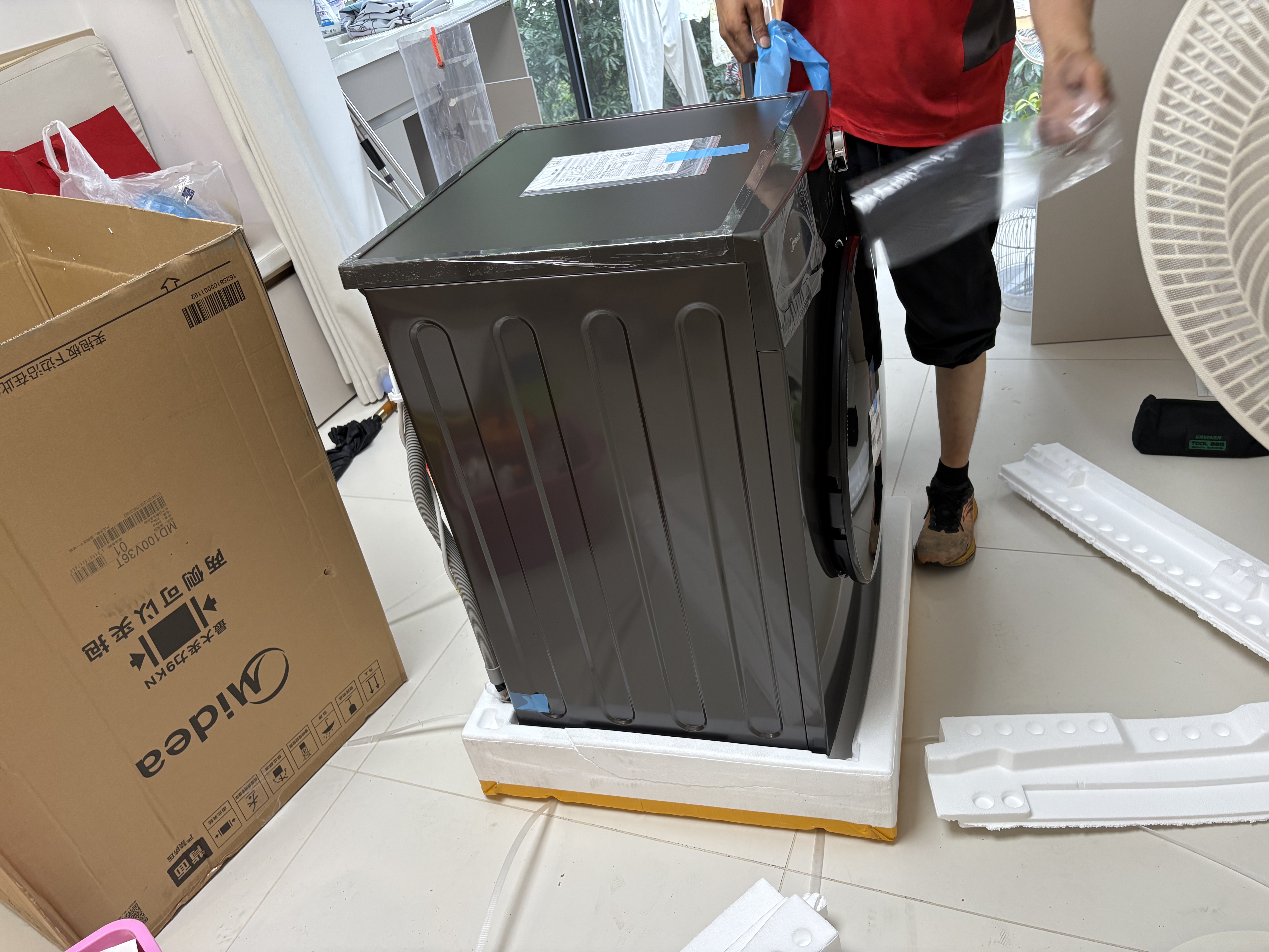 美的（Midea）滚筒洗衣机全自动 带烘干洗烘一体机10公斤家用超薄MD100V36T 以旧换新 补贴 一级能效 实拍图