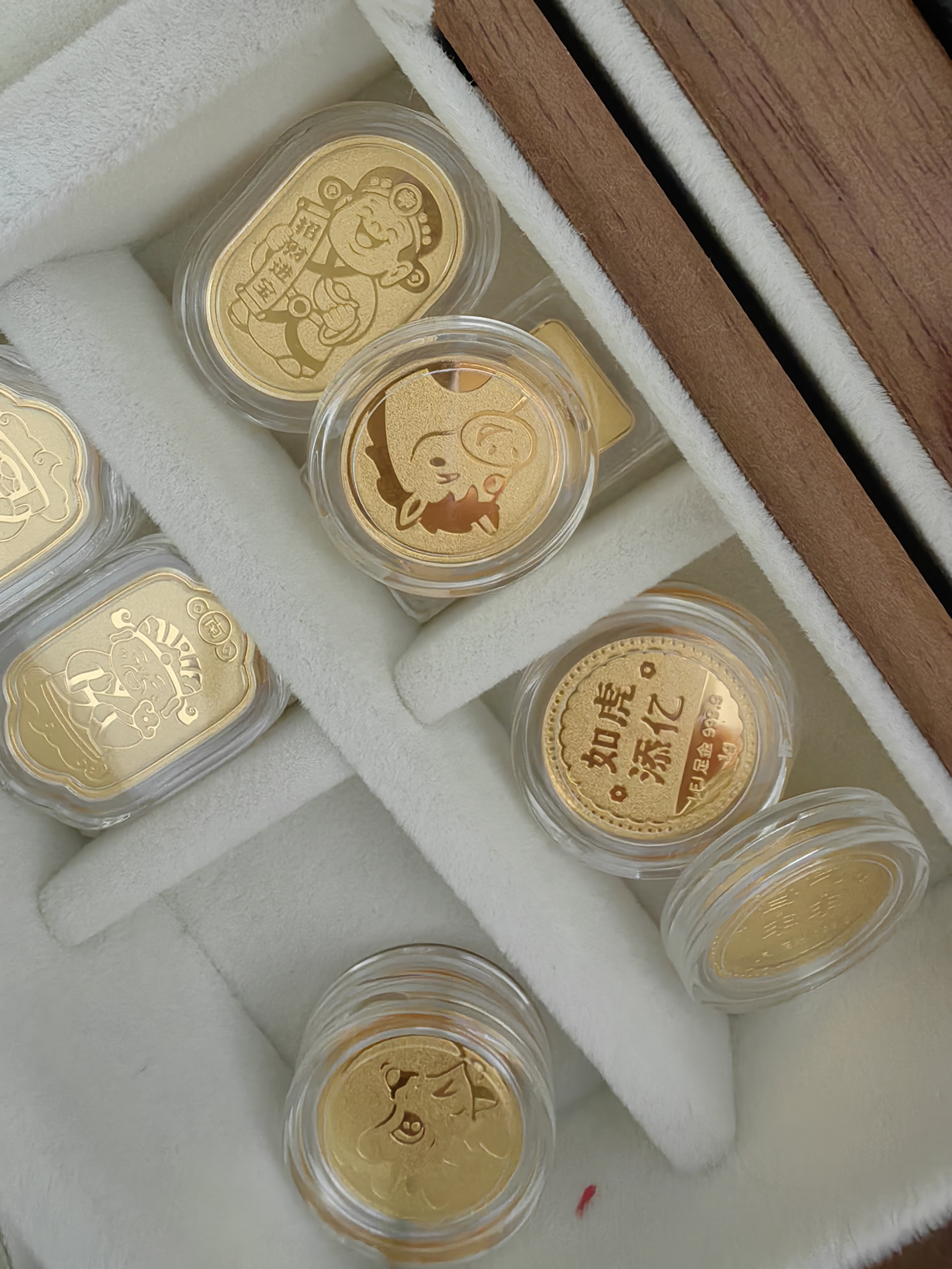 领丰金十二生肖金章金块黄金足金9999送朋友金条送小孩送人礼物 组合【牛鼠】 2g 实拍图