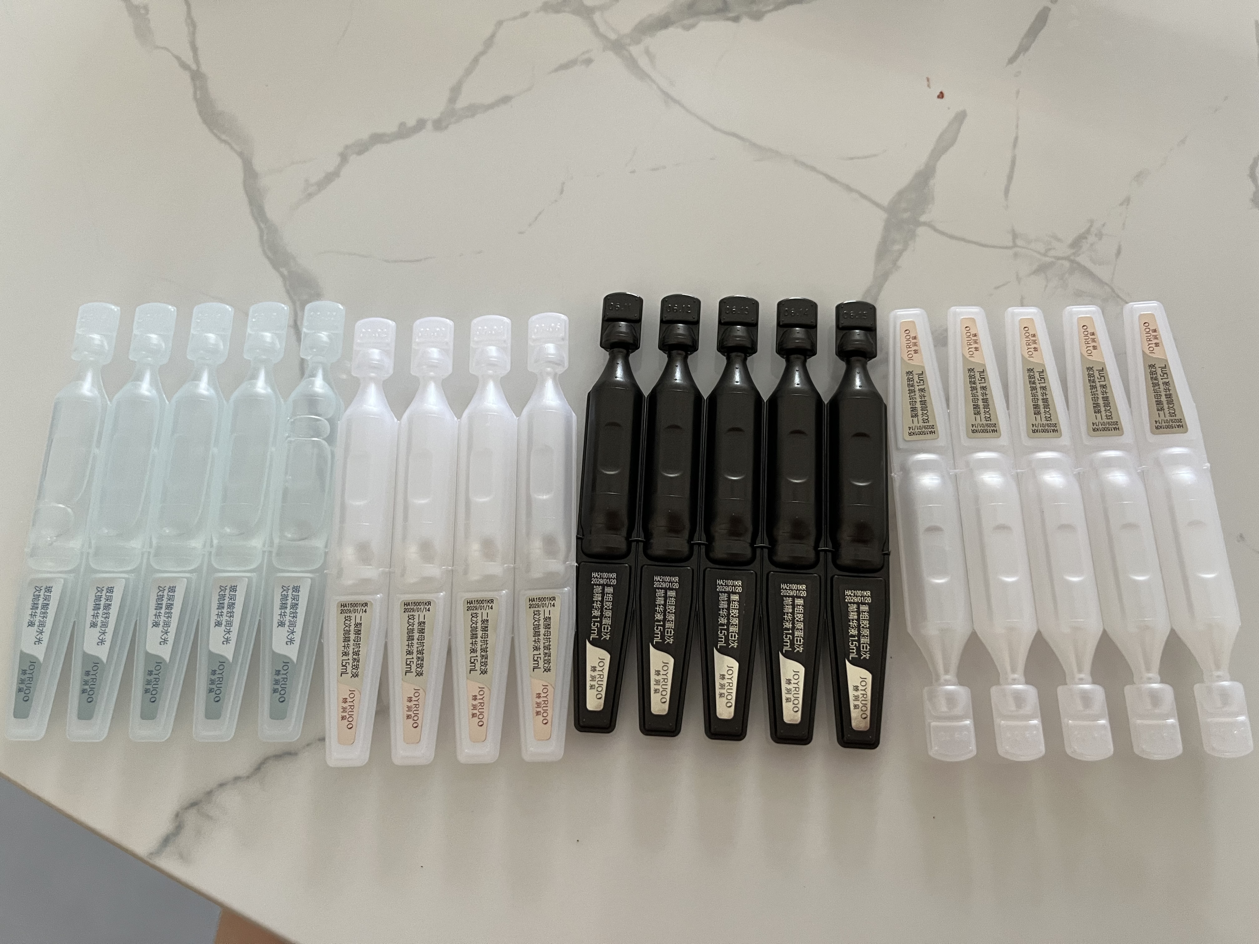 娇润泉二裂酵母透明质酸钠胶原蛋白次抛精华套装120支抗皱补水 实拍图