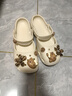艾莱佳（AILAIJIA）艾莱佳 芭蕾玛丽珍洞洞鞋女 凯蒂豹纹花 杏色 38-39 实拍图