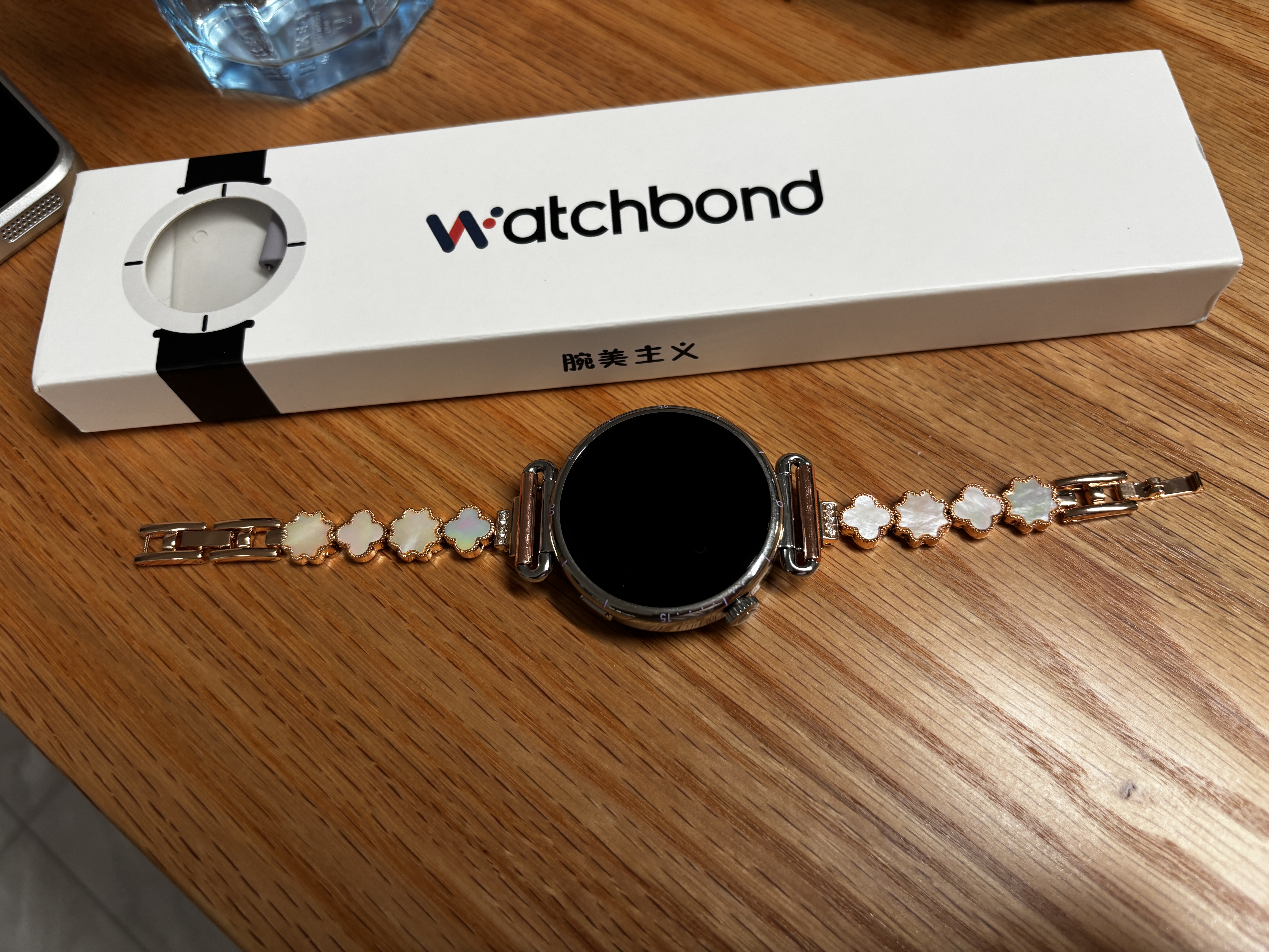 watchbond适用华为gt7手表带GT6/5女款四叶草贝壳表带watch6/6pro/5/gt5pro运动GT4智能43mm金属18mm腕带 实拍图
