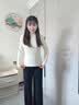 猫人双面磨绒白色打底衫女26年秋冬新款半高领长袖T恤百搭可外穿上衣 实拍图