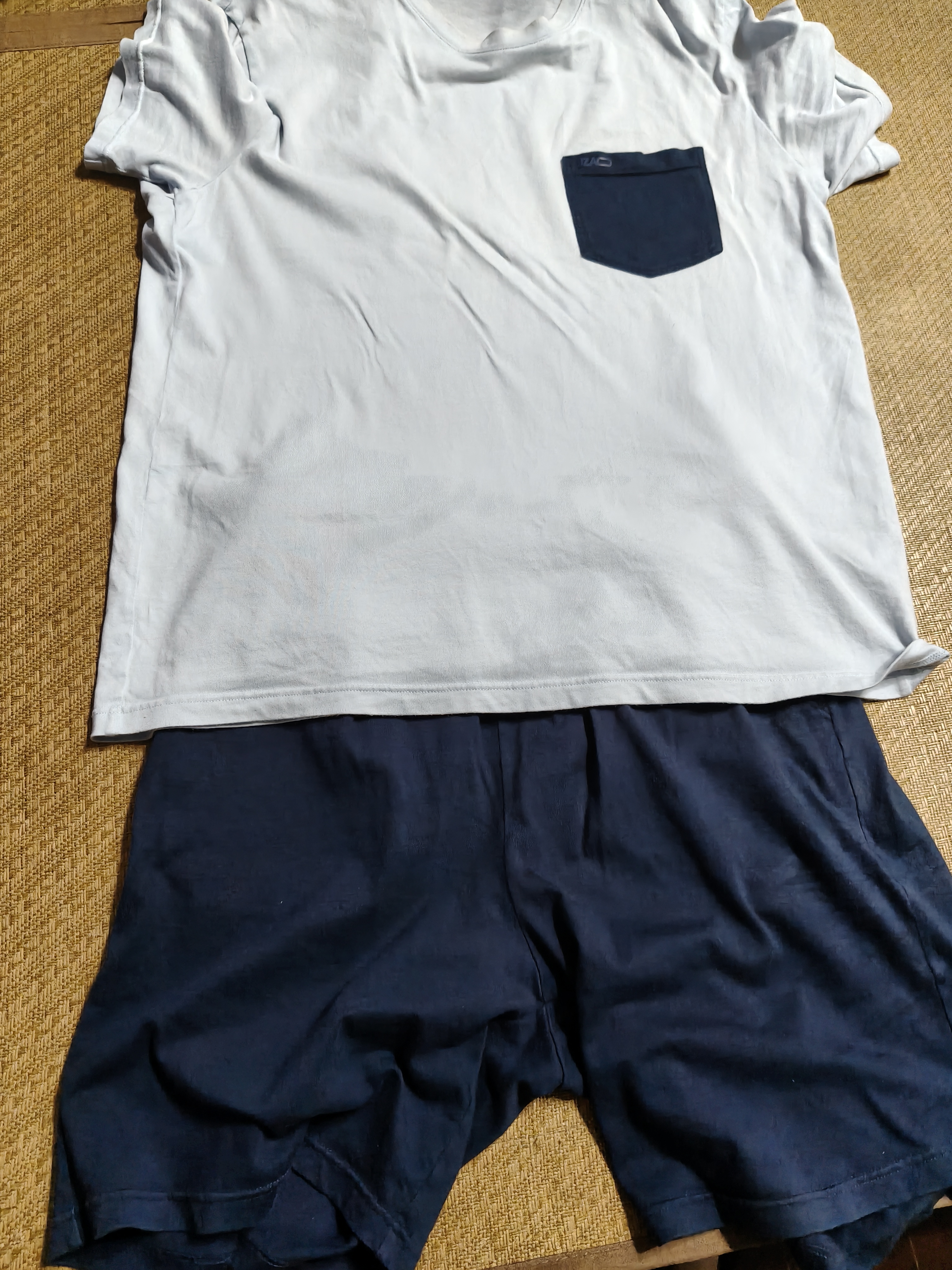 京东京造纯棉睡衣男士夏季短袖短裤套装10A抗菌26新款情侣家居服蓝色M 实拍图