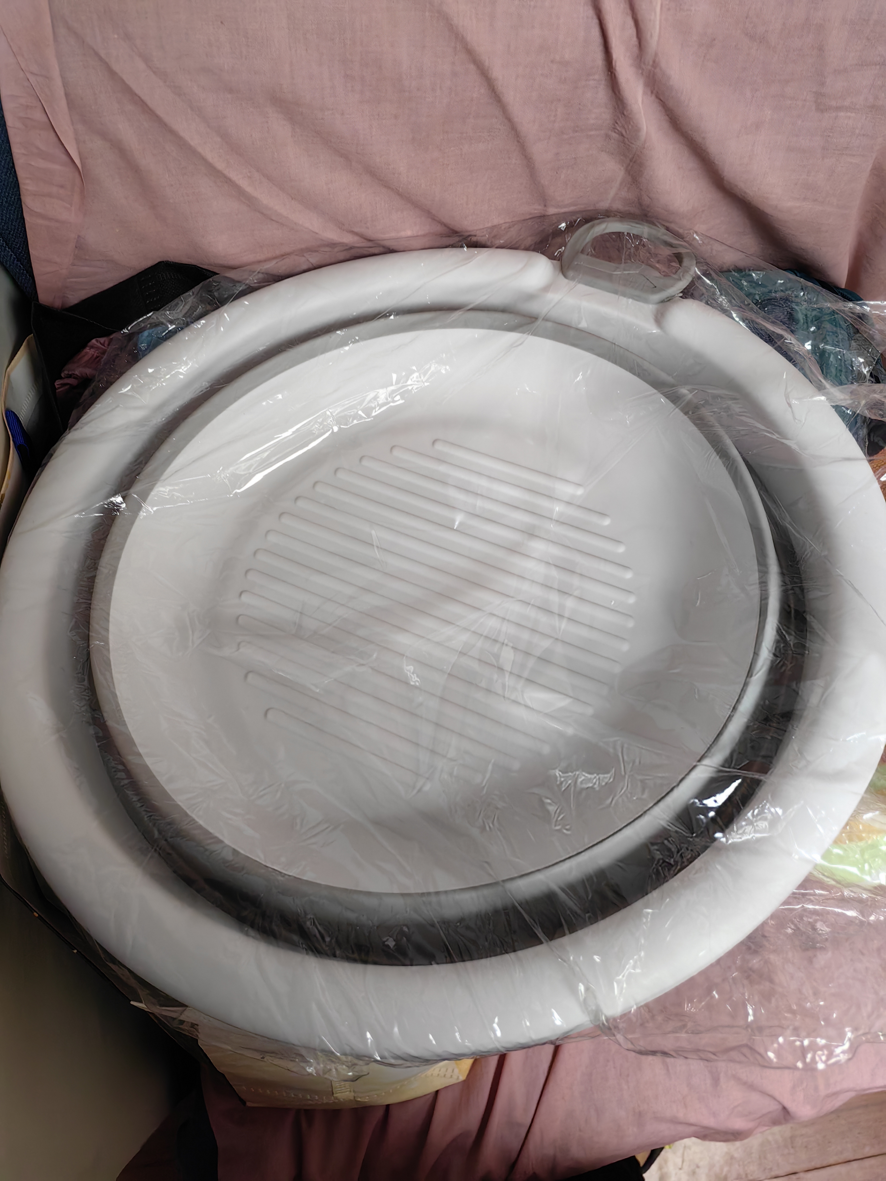 MR特大号折叠盆44.5CM洗脸盆洗衣盆出差宿舍便携洗菜洗脚盆含挂绳 实拍图