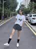 WESTRAVAL小白鞋女2026秋季休闲鞋运动板鞋厚底内增高女鞋帆布鞋芭蕾德训鞋 米白色内增高 35 实拍图
