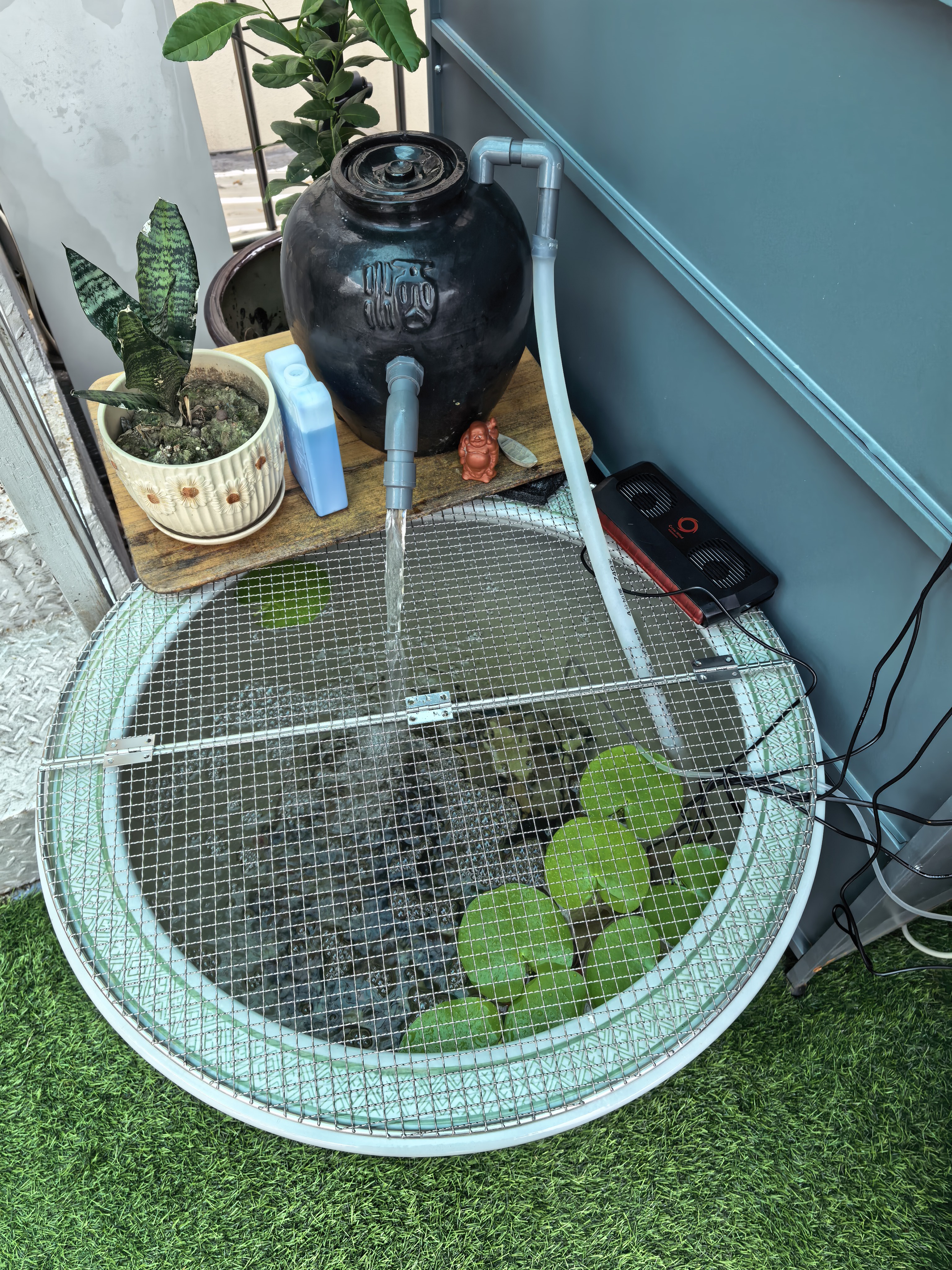 老漁匠鱼缸风扇冷水自动控温静音水草海水散热鱼缸夏天降温神器 2026新品升级变频液晶智控版-30°风口调节 实拍图