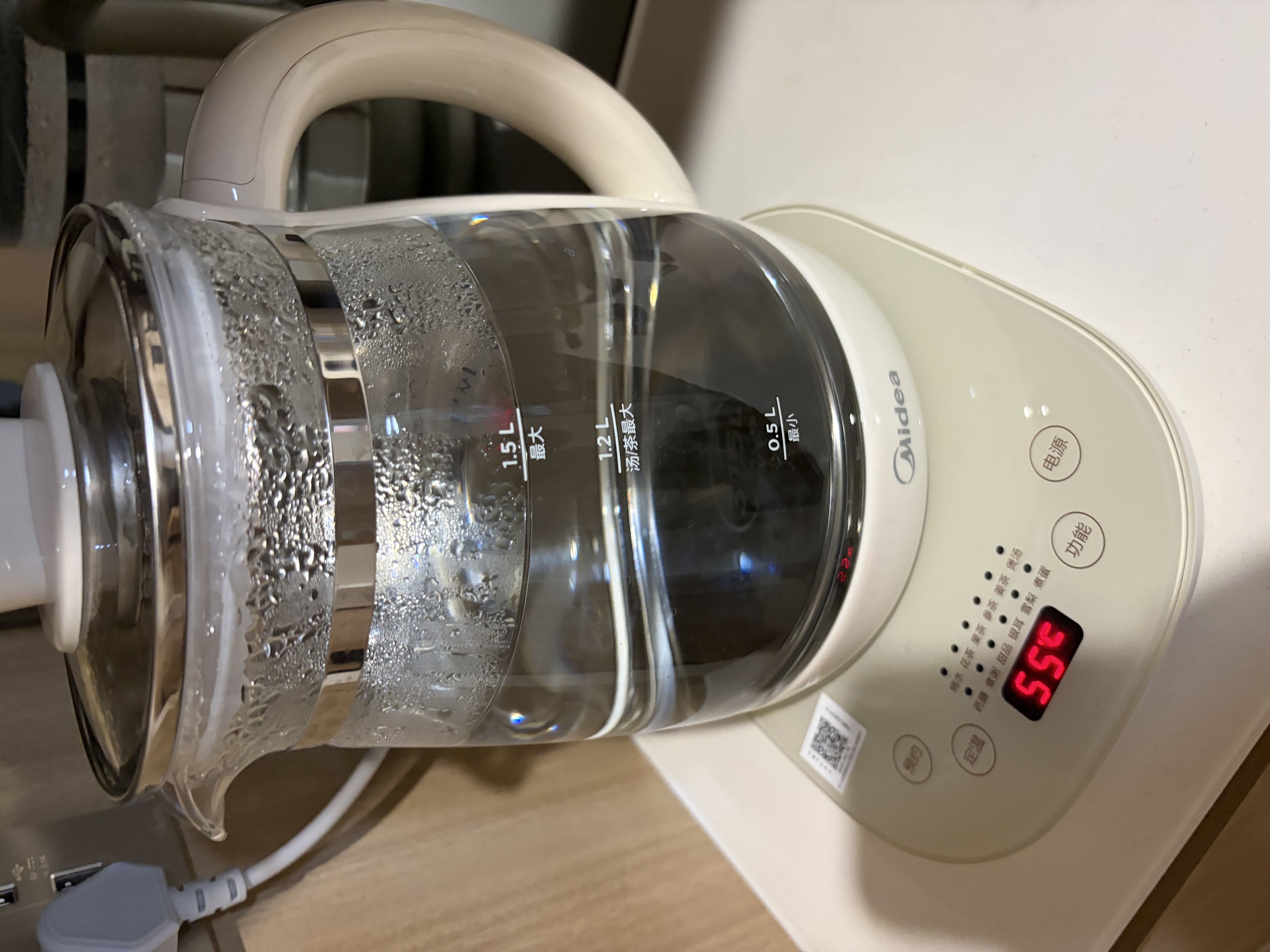 美的（Midea）养生壶 316L母婴级全自动煮茶壶花茶壶 1.5L容量 12h恒温调奶器 煮茶器电热烧水壶YSNC1501Pro 实拍图