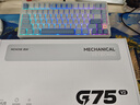 迈从（MCHOSE）G75 V2客制化机械键盘gasket结构 三模2.4G/有线/蓝牙75键配列全键热插拔电竞游戏办公家用 G75 V2 晴空蓝 冰蓝轴【三模+旋钮】 实拍图
