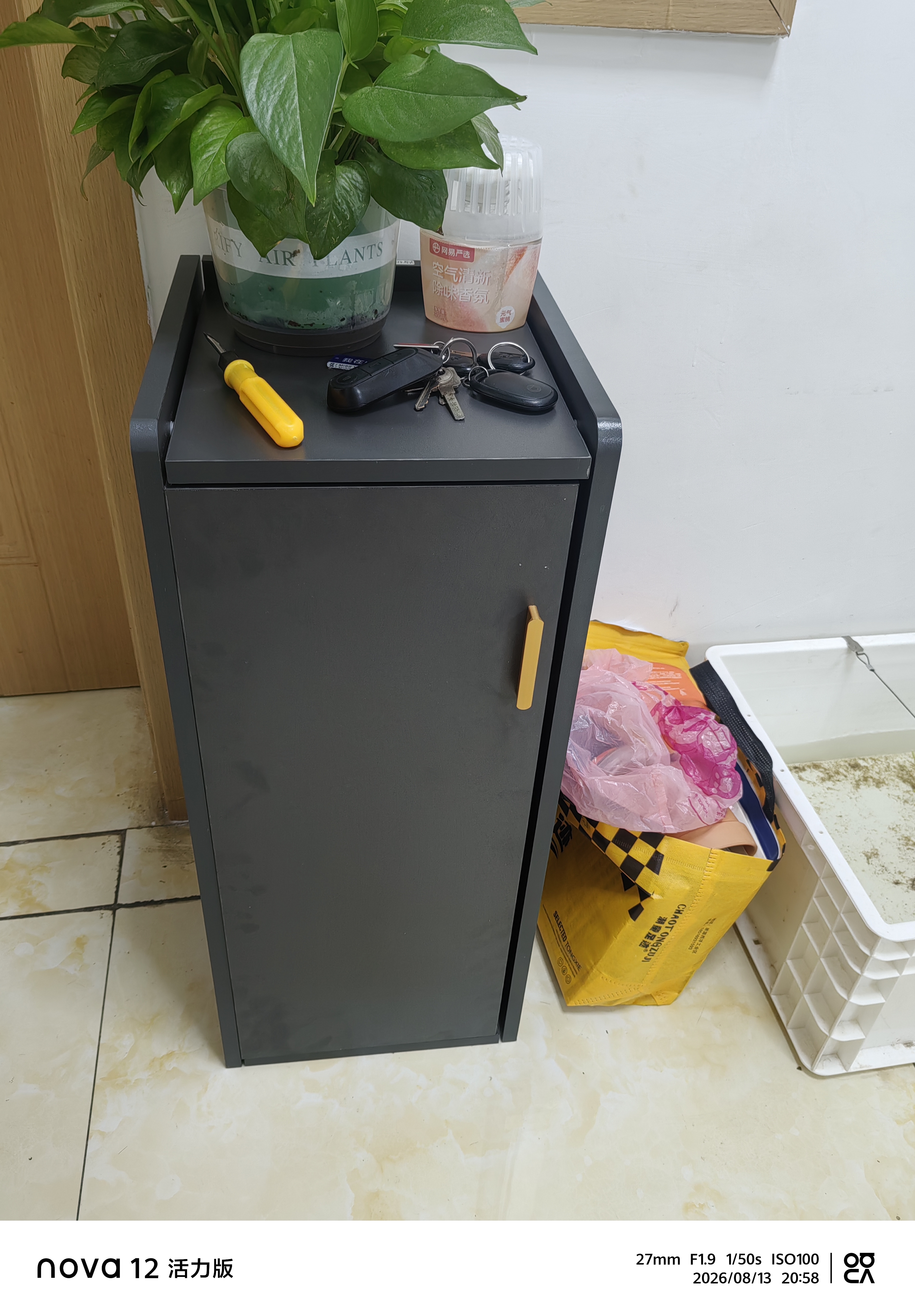 时黛家居（shidaijiaju）鞋柜家用门口简约高级感收纳鞋柜小户型玄关入户穿鞋柜高级灰 实拍图