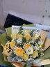 艾斯维娜七夕情人节鲜花速递11朵玫瑰花束送女友生日礼物全国同城配送 11朵香槟玫瑰花束-推荐款 实拍图