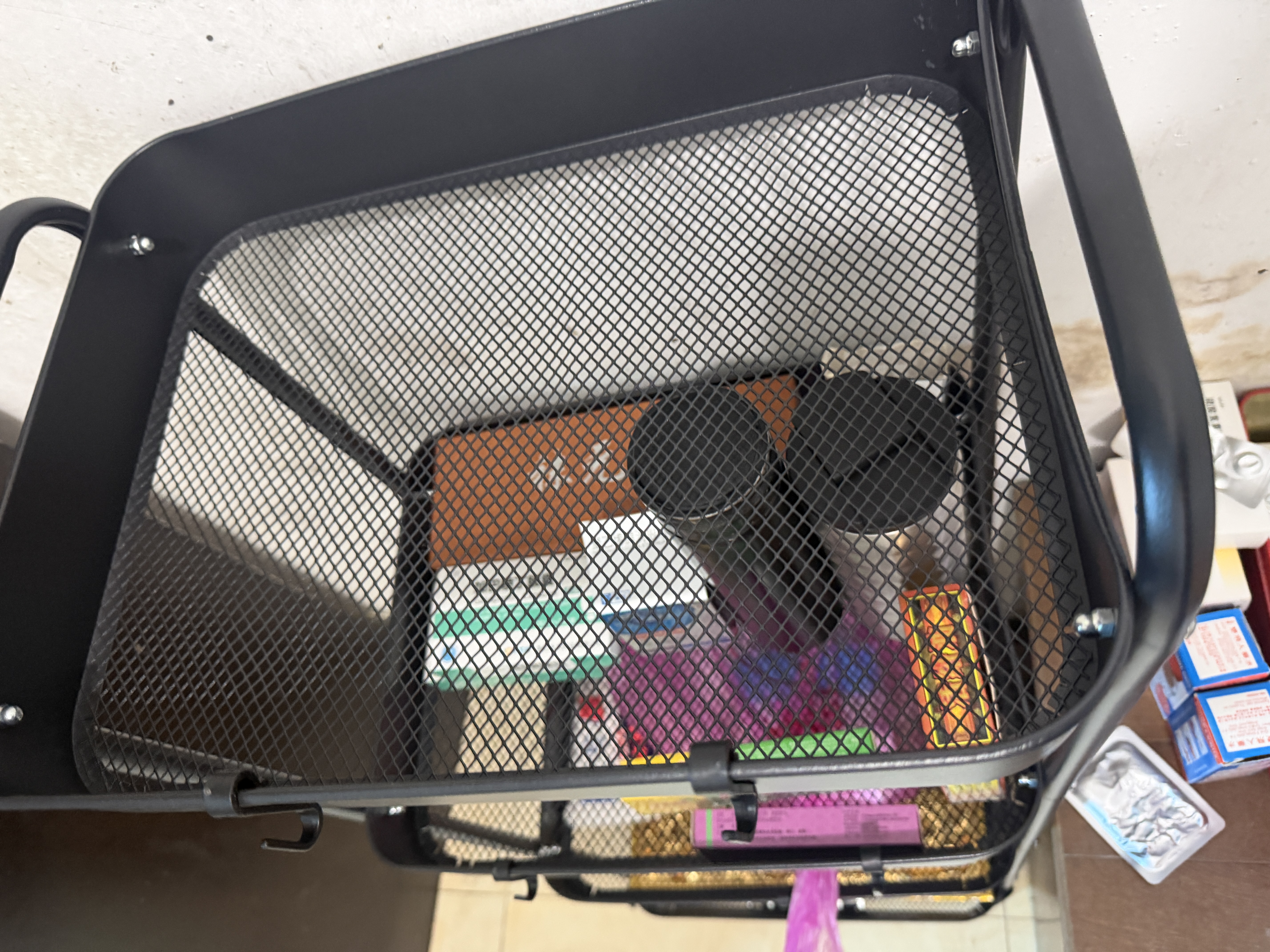 全品屋小推车置物架可移动落地收纳架家用零食厨房多层碳钢带轮架子四黑 实拍图