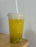 美丽雅 奶茶杯一次性饮料杯650ml*20套 塑料咖啡杯带盖奶茶冷饮果汁杯子 实拍图