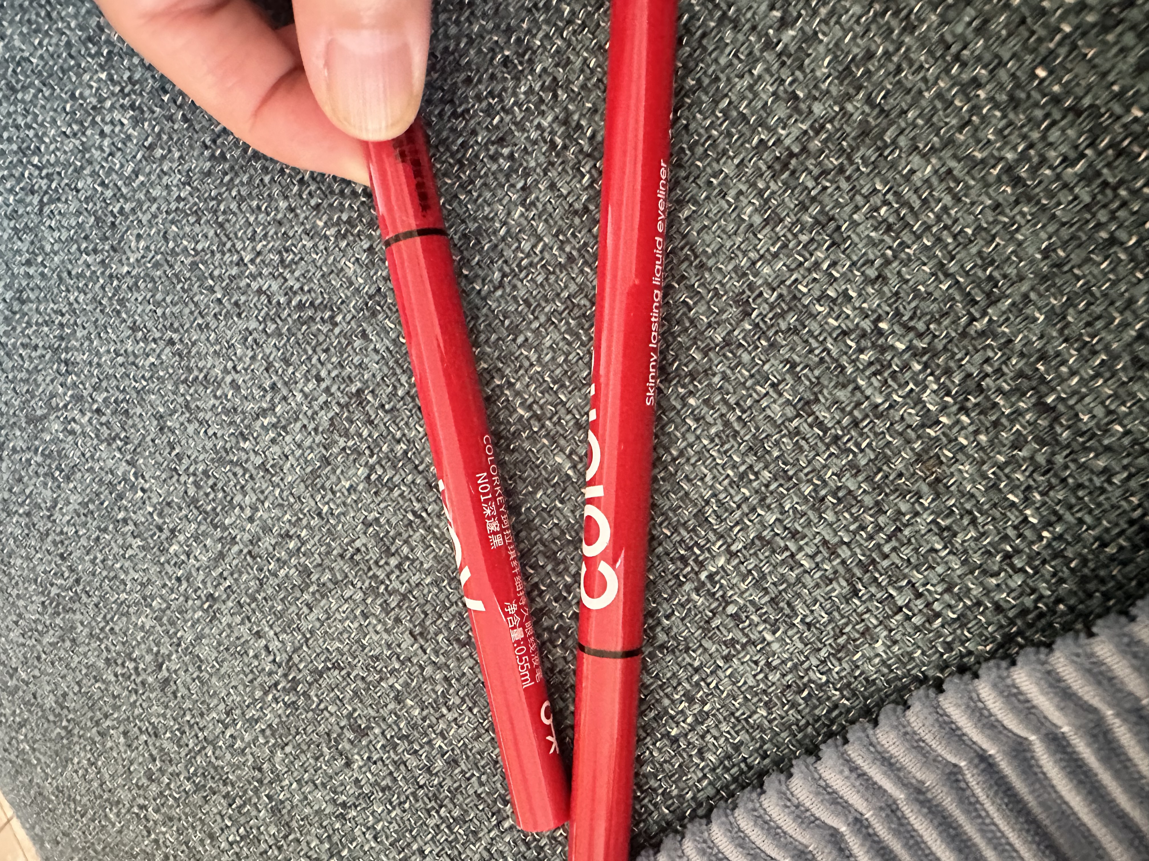 Color Key珂拉琪眼线液笔小红笔防水防汗送女友生日礼物深邃黑3支 实拍图
