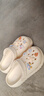 名创优品（MINISO）洞洞鞋男女夏季外穿凉鞋防滑厚底踩屎感包头凉拖鞋卡其色+海星 实拍图