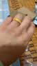 中国黄金（CHINA GOLD）黄金戒指女足金腰缠万贯古法金戒指七夕情人节礼物送女友老婆 20圈口约1.4g【宽版】【顺丰速运】 国检证签+品牌甄选礼盒 实拍图