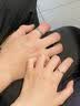 唯一（Winy）施华洛世奇锆999纯银情侣对戒男女款戒指一对求婚七夕情人节礼物 实拍图