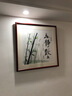 紫腾随轩新中式沙发背景墙装饰画客厅卧室书房壁画餐厅饭厅有框挂画 静致 70*70cm红木色实木框 实拍图