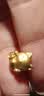 周六福3D硬金招财猫黄金转运珠男女足金生日礼物A1610417 约0.85g 实拍图