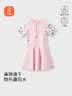 贝瑞加（Babyprints）儿童泳衣女孩连体泳衣中大童速干游泳训练衣泡温泉泳装 粉4XL 实拍图