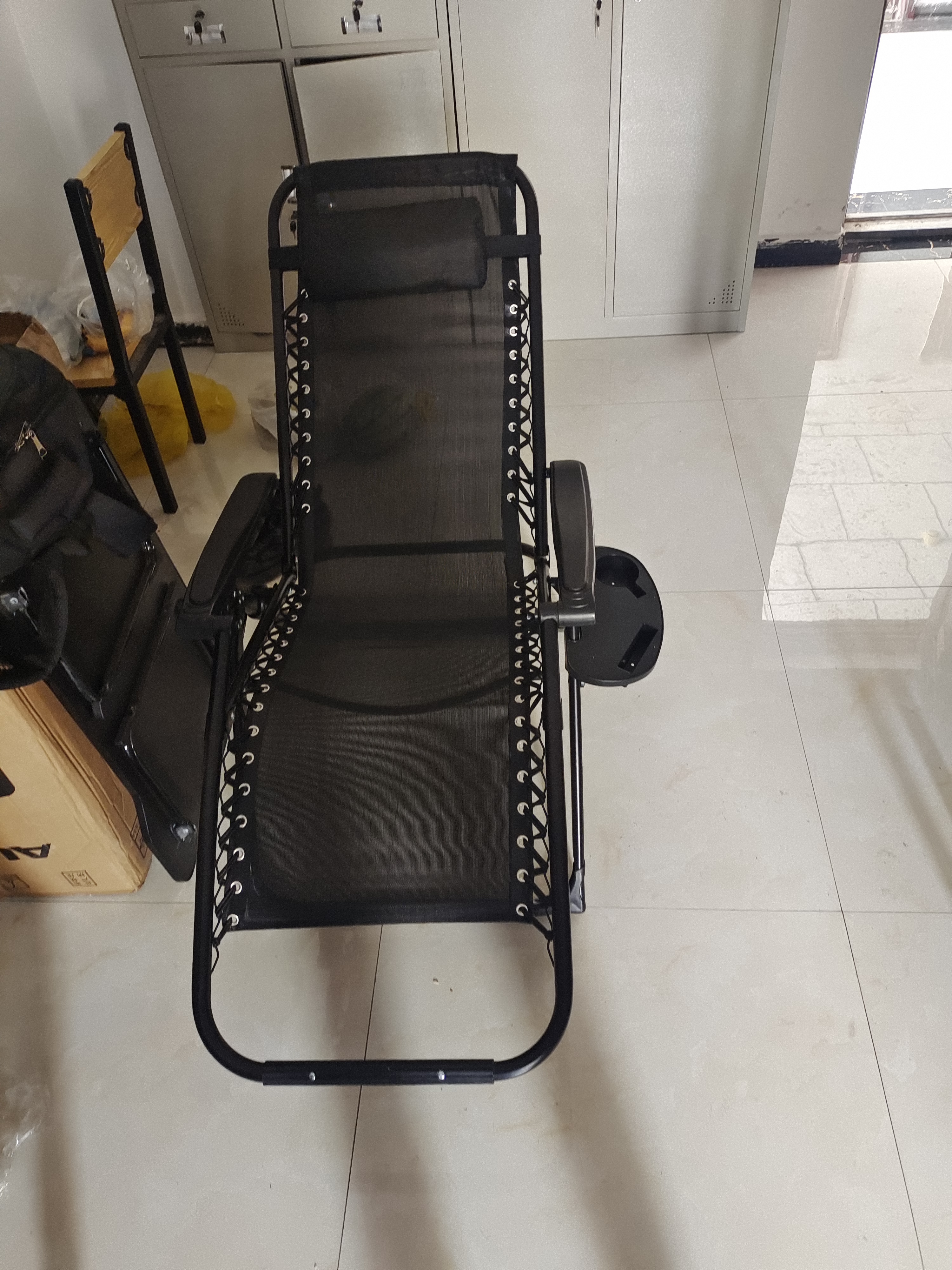 躺椅折叠午休一名办公室午睡家用阳台沙滩两用靠背藤椅懒人沙发椅 【主图款】透气特斯林 实拍图