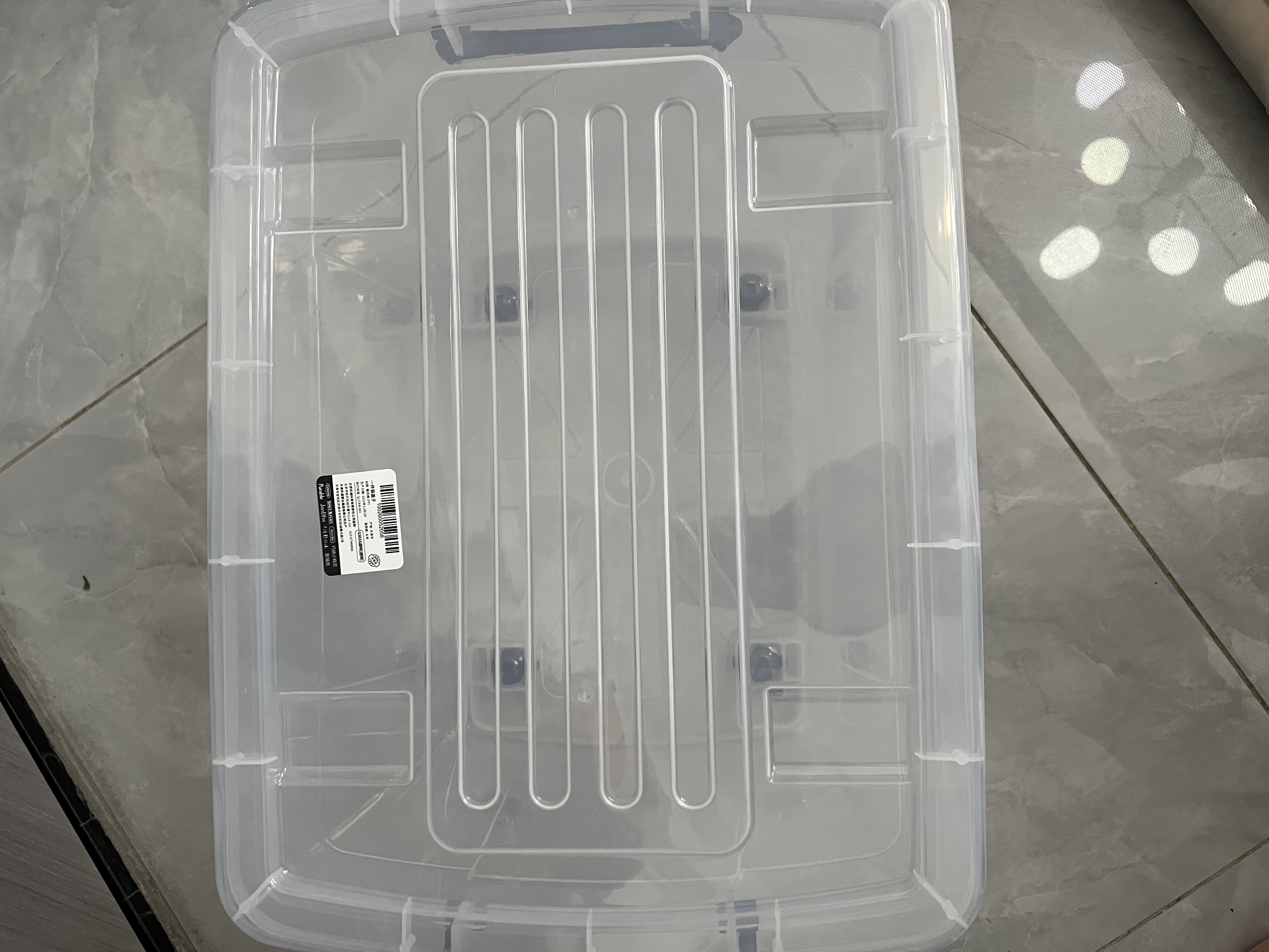 Cetomo 透明收纳箱特大号整理箱带轮外体积60L 53*38.5*31cm 1个装 实拍图