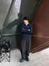 罗蒙卫衣男春秋季商务休闲宽松舒适半开衫行政上衣打底衫7788青XL 实拍图